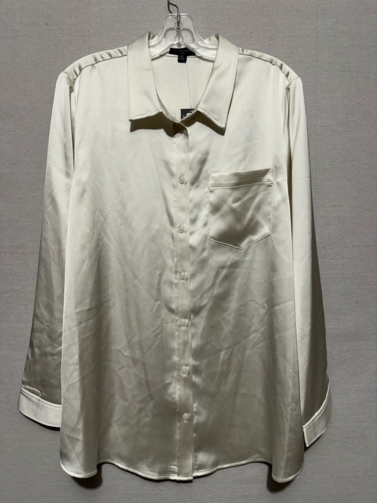 Tahari ASL Tops - NWT Tahari ASL Satin Button Down Blouse - size XL